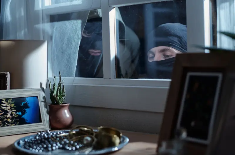 Einbrecher versucht in Haus einzubrechen - Schützen Sie Ihr Zuhause mit einer Alarmanlage